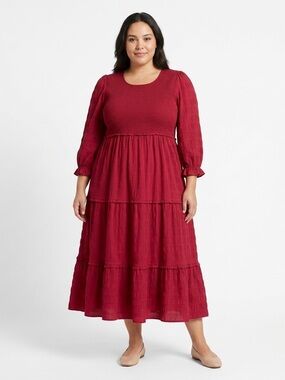 Hanna Nicole Plus-Size Burgundy Red Maxi Dress - 3XL
